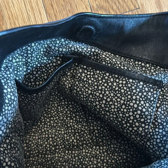 Loeffler Randall black leather shoulder bag black studs great pre owned cond - Picture 6 of 6